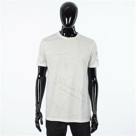 t-shirt with dior and daniel arsham newspaper print|DIOR x DANIEL ARSHAM 1000$ T.